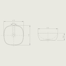 Delgado 415mm Ceramic Basin